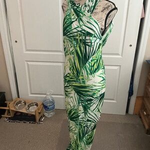 Tropical print maxi dress